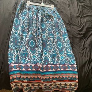 Long blue skirt